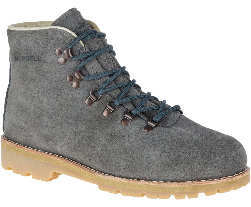 Kozaki Merrell Męskie Szare - Wilderness Usa Suede - 492786-HAS